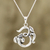 Sterling silver pendant necklace, 'Fascinating Om' - Sterling Silver Om Pendant Necklace from India (image 2) thumbail