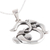 Sterling silver pendant necklace, 'Fascinating Om' - Sterling Silver Om Pendant Necklace from India (image 2d) thumbail