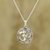 Sterling silver pendant necklace, 'Meditative Medallion' - Sterling Silver Om Pendant Necklace from India (image 2) thumbail