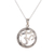 Anhänger-Halskette aus Sterlingsilber, 'Meditatives Medaillon'. - Om-Anhänger-Halskette aus Sterlingsilber aus Indien