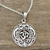Sterling silver pendant necklace, 'Om Pattern' - Celtic Om Sterling Silver Pendant Necklace from India (image 2b) thumbail