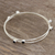 Onyx bangle bracelets, 'Magical Connection' (pair) - Onyx Bangle Bracelets from India (Pair) (image 2) thumbail