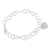 Sterling silver link bracelet, 'Many Hearts' - Heart-Shaped Sterling Silver Link Bracelet from India thumbail