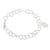 Sterling silver link bracelet, 'Many Hearts' - Heart-Shaped Sterling Silver Link Bracelet from India (image 2b) thumbail
