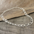 Sterling silver link necklace, 'Fascinating' - Marquise-Shaped Sterling Silver Link Necklace from India