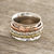 Sterling silver spinner ring, 'Mesmerizing Triple' - Textured Sterling Silver Spinner Ring from India (image 2) thumbail