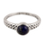 Lapis lazuli solitaire ring, 'Royal Round' - Lapis Lazuli Solitaire Ring Crafted in India
