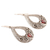 Garnet dangle earrings, 'Glorious Delight' - Drop-Shaped Garnet Dangle Earrings from India (image 2c) thumbail