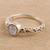 Rainbow moonstone solitaire ring, 'Misty Globe' - Rainbow Moonstone Solitaire Ring Crafted in India (image 2b) thumbail