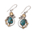 Citrine dangle earrings, 'Exquisite' - Citrine and Composite Turquoise Dangle Earrings from India