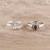 Garnet and sterling silver rings, 'Royal Delight' (pair) - Garnet and Sterling Silver Rings from India (Pair) (image 2) thumbail