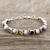 Multi-gemstone tennis bracelet, 'Sparkling Grace' - Cultured Pearl and Multi-Gem Tennis Bracelet from India thumbail