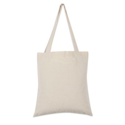 Bolso bandolera de algodón - Bolso de hombro de algodón bordado con estampado de pavo real en caoba