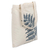 Cotton shoulder bag, 'Ferny Frond in Azure' - Azure Fern Pattern Embroidered Cotton Shoulder Bag