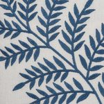 Cotton shoulder bag, 'Ferny Frond in Azure' - Azure Fern Pattern Embroidered Cotton Shoulder Bag