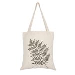 Cotton shoulder bag, 'Ferny Frond in Sage' - Sage Fern Pattern Embroidered Cotton Shoulder Bag from India