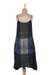 Rayon sundress, 'Blue Fusion' - Blue and Taupe Women's Rayon Sundress (image 2d) thumbail