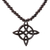 Anhänger-Halskette mit Perlen aus Ebenholz, 'Fascinating Faith' (Faszinierender Glaube) - Keltisches Kreuz Ebenholz-Holzperlen-Anhänger aus Indien