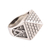 Men's sterling silver ring, 'Masonic Pyramid' - Men's Sterling Silver Pyramid Ring from India