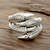 Sterling silver band ring, 'Dragon's Claws' - Sterling Silver Dragon Claw Band Ring from India thumbail