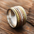 Sterling silver spinner ring, 'Mesmerizing Quintet' - Sterling Silver Spinner Ring with Brass and Copper