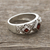 Garnet band ring, 'Radiant Squares' - Garnet Band Ring Crafted in India (image 2b) thumbail