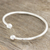 Sterling silver cuff bracelet, 'Elegant Charm' - Simple Sterling Silver Cuff Bracelet from India (image 2) thumbail