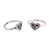 Sterling silver toe rings, 'Friendship Love' (pair) - Heart Motif Sterling Silver Toe Rings from India (image 2b) thumbail