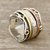 Sterling silver spinner ring, 'Creative Flair' - Sterling Silver Spinner Ring with Brass and Copper (image 2b) thumbail