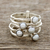 Cultured pearl cocktail ring, 'White Glow' - Cultured Pearl Cocktail Ring Crafted in India thumbail