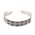 Sterling silver cuff bracelet, 'Om Parade' - Sterling Silver Om Cuff Bracelet from India thumbail
