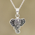 Sterling silver pendant necklace, 'Graceful Ganesha' - Sterling Silver Ganesha Pendant Necklace from India thumbail