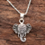 Sterling silver pendant necklace, 'Graceful Ganesha' - Sterling Silver Ganesha Pendant Necklace from India (image 2b) thumbail