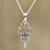 Sterling silver pendant necklace, 'Shiva's Might' - Sterling Silver Pendant Necklace Depicting Shiva's Trident (image 2) thumbail