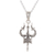 Collar colgante de plata esterlina - Collar con colgante de plata de ley que representa el tridente de Shiva