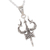 Sterling silver pendant necklace, 'Shiva's Might' - Sterling Silver Pendant Necklace Depicting Shiva's Trident (image 2d) thumbail