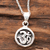 Sterling silver pendant necklace, 'Thoughtful Om' - Sterling Silver Pendant Necklace Depicting Om Symbol