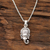 Sterling silver pendant necklace, 'Rejoicing Ganesha' - Sterling Silver Hindu God Ganesha Pendant Necklace