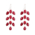 Ruby dangle earrings, 'Leaf Cascade' - 40-Carat Ruby Dangle Earrings from India thumbail