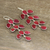 Ruby dangle earrings, 'Leaf Cascade' - 40-Carat Ruby Dangle Earrings from India (image 2b) thumbail