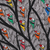 Madhubani-Gemälde - Signiertes Madhubani-Gemälde von Papageien in einem Baum aus Indien