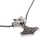 Men's sterling silver pendant necklace, 'Thor Wolf' - Men's Sterling Silver Thor Necklace with Wolf from India