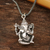 Sterling silver pendant necklace, 'Happy Ganesha' - Sterling Silver Ganesha Pendant Necklace from India