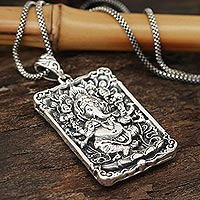 Featured review for Sterling silver pendant necklace, Mahaganapati