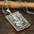 Sterling silver pendant necklace, 'Mahaganapati' - Rectangular Sterling Silver Ganesha Necklace from India