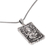Sterling silver pendant necklace, 'Mahaganapati' - Rectangular Sterling Silver Ganesha Necklace from India