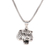 Sterling silver pendant necklace, 'Swift Tiger' - Sterling Silver Tiger Pendant Necklace from India