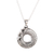 Sterling silver pendant necklace, 'Dragon Ouroboros' - Circular Sterling Silver Dragon Necklace from India (image 2a) thumbail