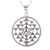 Sterling silver pendant necklace, 'Sri Yantra' - Sterling Silver Geometric Pendant Necklace from India (image 2c) thumbail