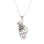 Collar colgante de plata esterlina - Collar con colgante de mano de esqueleto de plata esterlina de la India